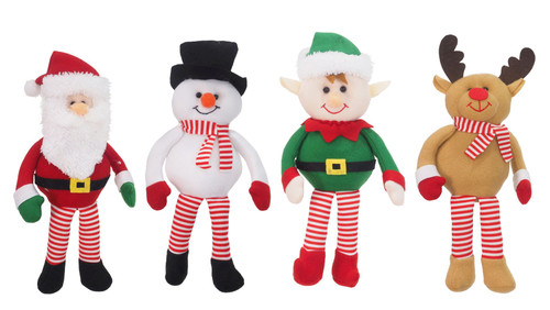 Dangly Leg Christmas Character 4 Assorted Styles
