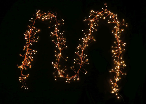 480 LED Gold Wire Cluster Lights Warm White