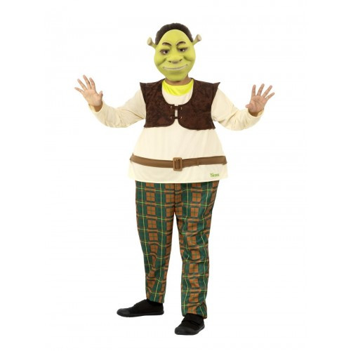 Shrek Kids Deluxe Costume Green L Age 10 to 12 Years