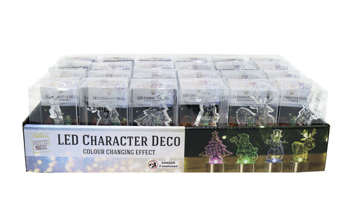 Acrylic Character With Colour Changing LED 4 Assorted Styles