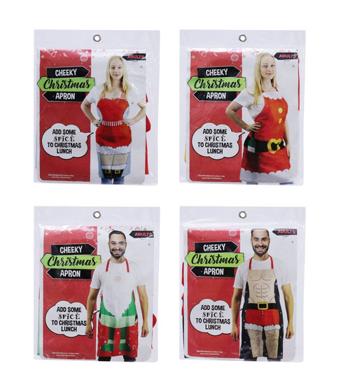 Christmas Apron in Cheeky Print