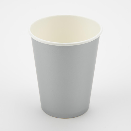Paper Cups Plastic Free 270ml Pk8 9oz Silver