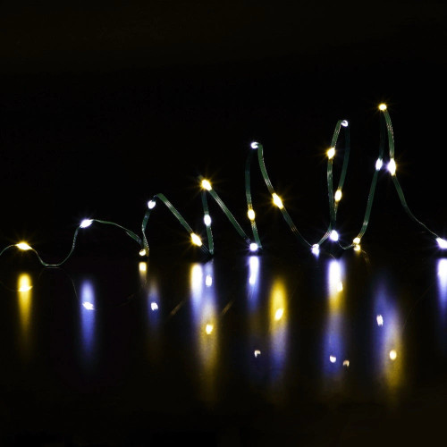 200 LED Duo Bulb Flexi Wire Lights Green Cable