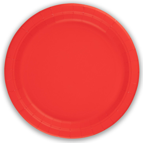 Paper Plates Plastic Free Red 23cm 8Pk