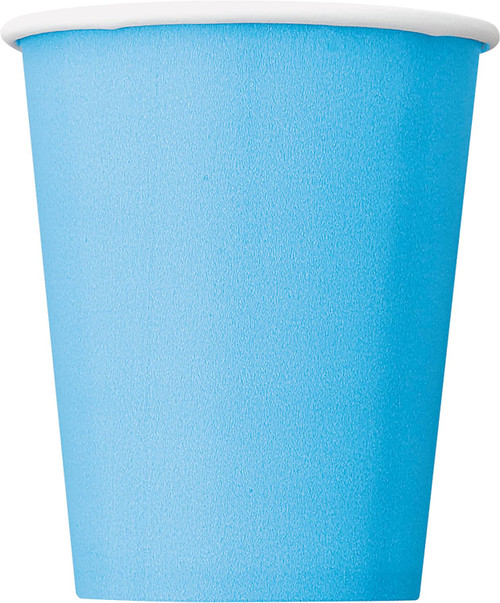 Paper Cups 270ml Pk14 9oz Powder Blue
