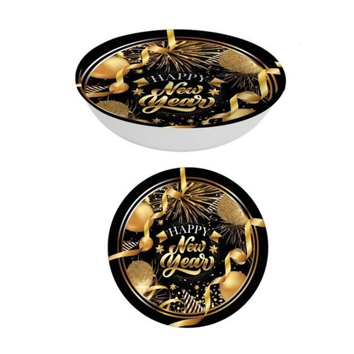 Happy New Year Bowl Plastic 32cm