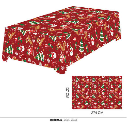 Merry Christmas Reindeer Tablecloth 137x274cm
