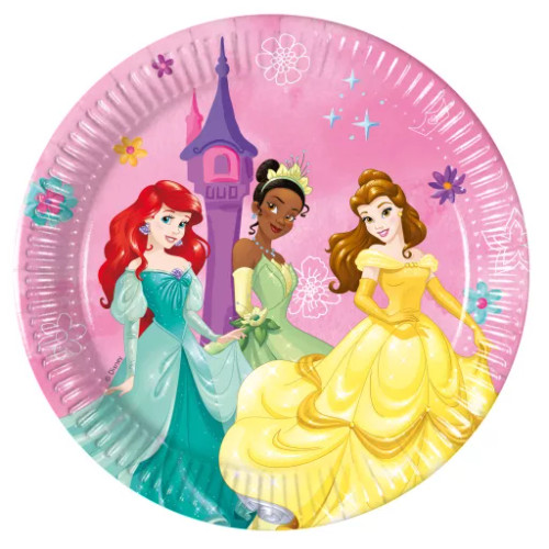 Disney Princess Live Paper Plates 20cm Pk8