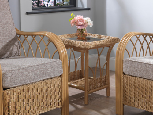 Viola Light Oak Lamp Table