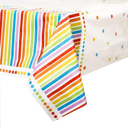 Rainbow Birthday Tablecover 54x84in