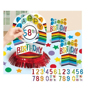 Rainbow Personalised Table Decorating Kit