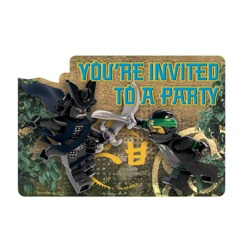 NInjago Lego Invitations Pk8