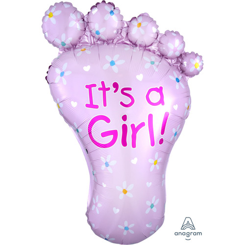H300 SuperShape Foil Balloon Its a Girl Foot