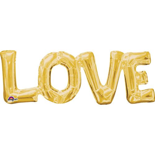 Air Fill Balloon Gold Love