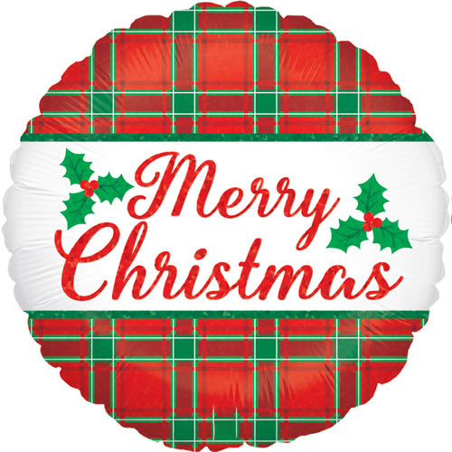 Christmas Plaid Balloon 35x35cm