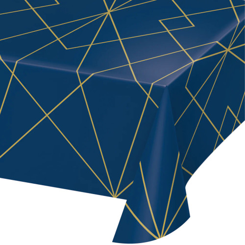Navy Geode Tablecover 54x102in