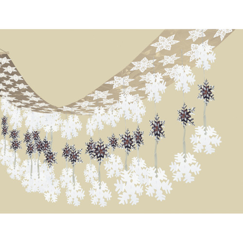 Let it Snow Foil Ceiling Decoration 3.65m x 30.5cm 