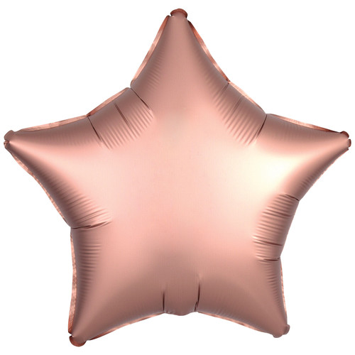 H100 18in Star Foil Balloon Silk Lustre Rose Copper