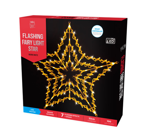 LED SILHOUETTE STAR LIGHTS WARM WHITE