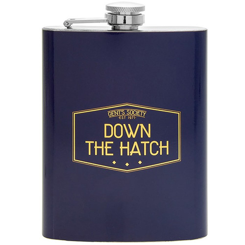 Gents Society Hip Flask Down The Hatch