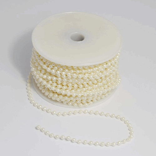 Bead Trim Pear Sale 4mmx25m Round Cream