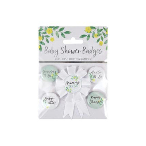 Baby Shower Mum to Be Badges Pk5
