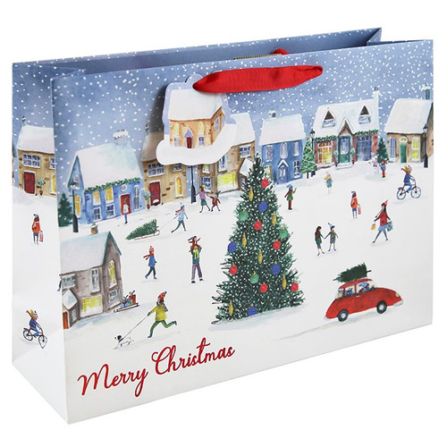 Winter Animals Large Christmas Shopper