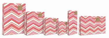 Pink Chevron Gift Bag Medium Size 3