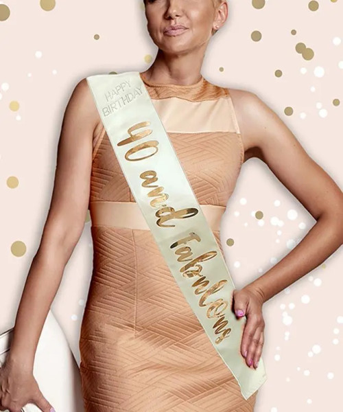 40th Birthday Sash Rose Gold