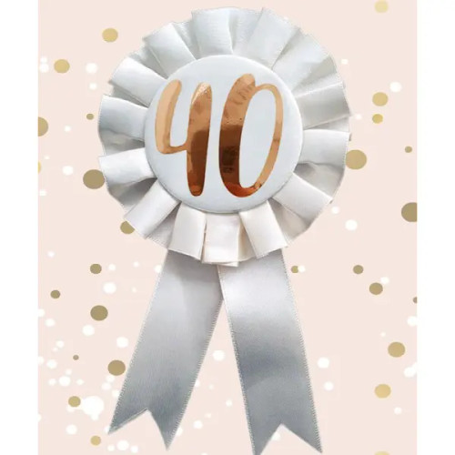 40th Birthday Rosette Rose Gold
