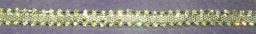 Diamante Chain Silver Mesh 10yd B36