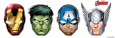 Avengers Die Cut Masks 6Pk