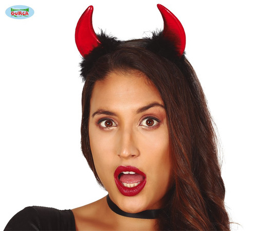 Red Devil Horns Demon Horns 18x25cm