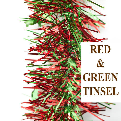 Medium Tinsel Green Red