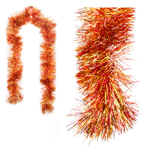 Large Tinsel Gold Red