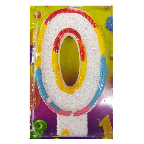 Multicoloured Candle Number 0