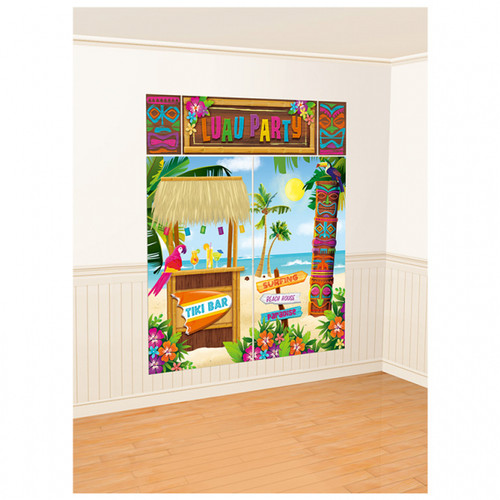 Tiki Scene Setters Wall Decorating Kit 5 Pieces