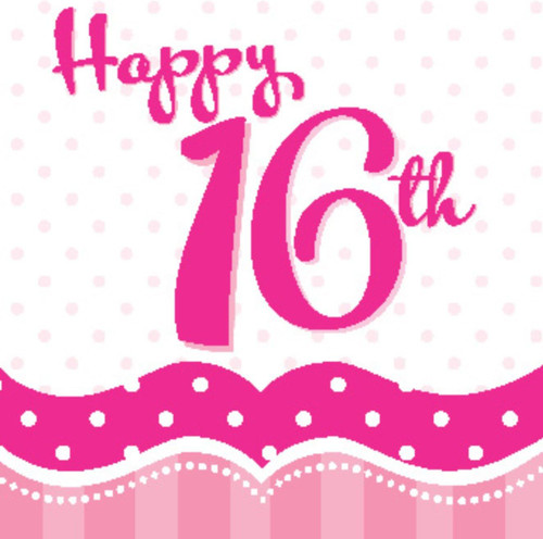 Perfectly Pink Age 16 2Ply Napkins