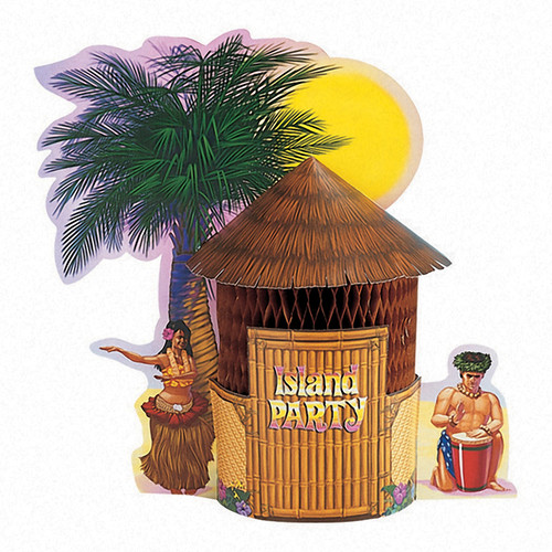 Hawaiian Tiki Hut Centrepiece
