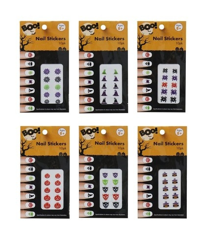NAIL STICKERS 10 PK WEBS