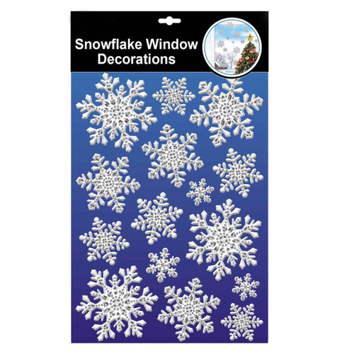 Embossed Snowflake Window Stickers XL