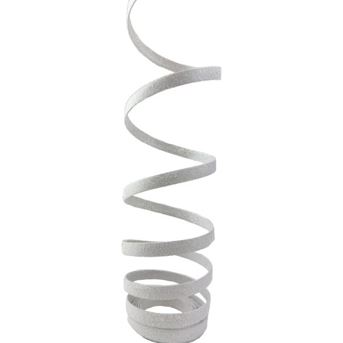 Glitter Spiral Deco 4.5mx15mm White