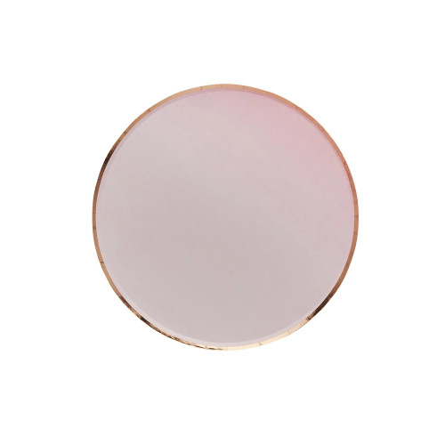Rose Gold Pink Ombre Paper Plates Pk8