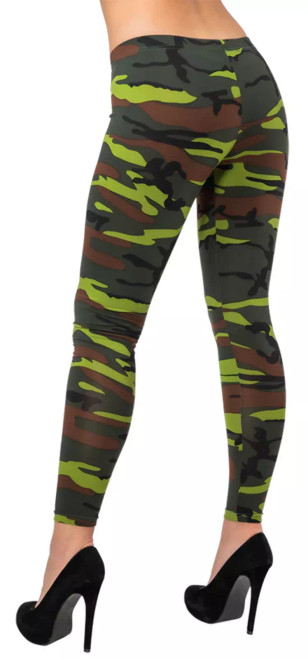 Army Camoflauge Leggings Adult XSS Size 6 to 10
