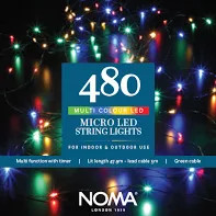 480 LED Multicolour Micro String Lights with Green Cable
