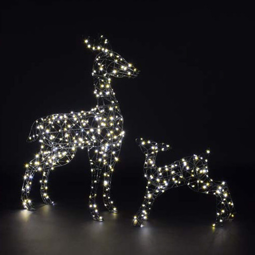 90cm Grey Flexi Richmond Deer and Fawn
