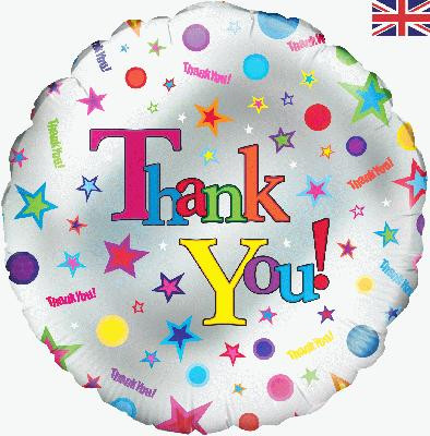 H100 18in Foil Balloon Thank You