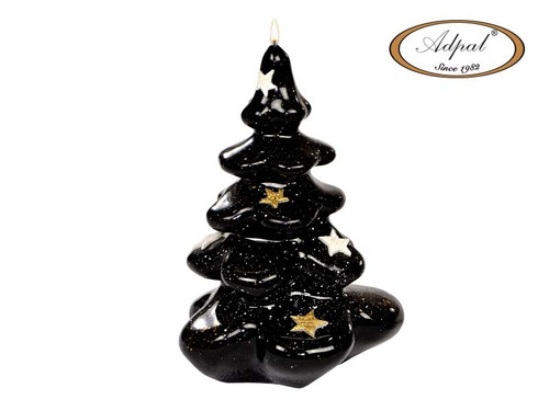 Black Christmas Tree Candle 