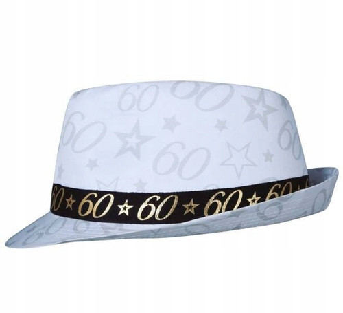 Birthday Hat White Age 60