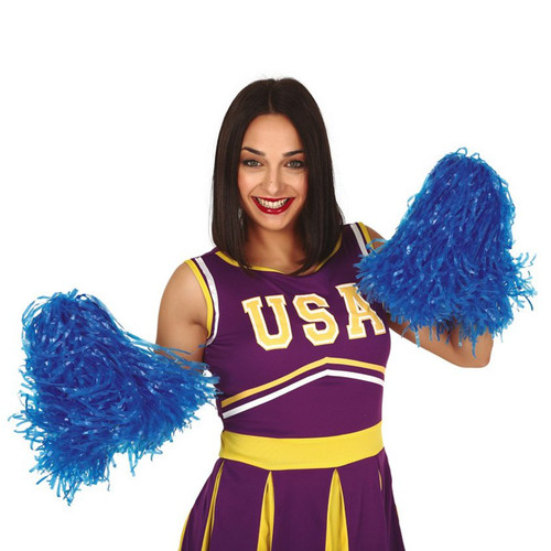 Pom Poms Cheerleader Pk2 Blue 80g